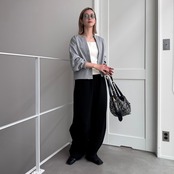 キーネックスウェットCD/グレー