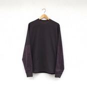 meanswhile  Split Yoke Sleeve L/S Tee  CHARCOAL