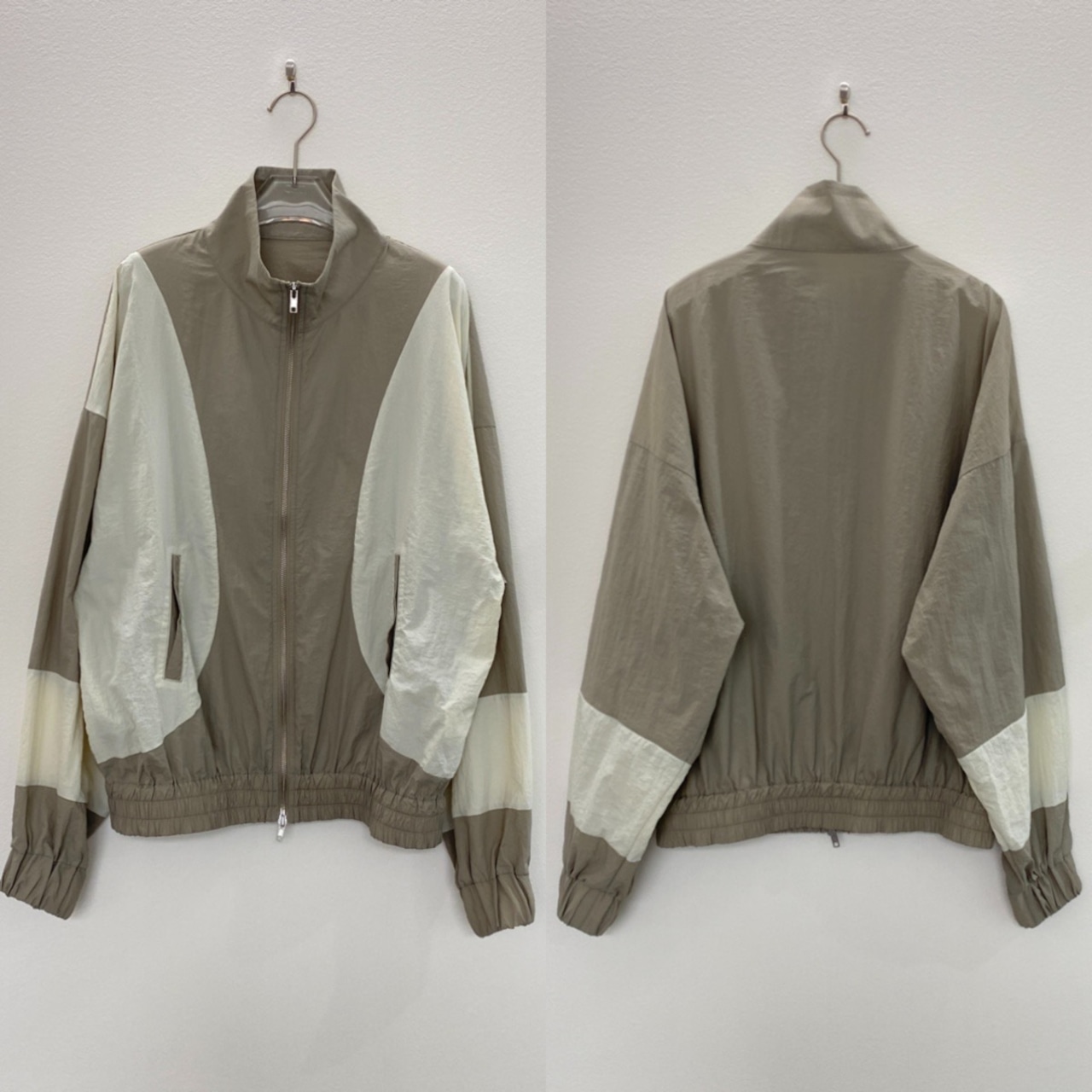 バイカラーWジップBZ/グレージュ