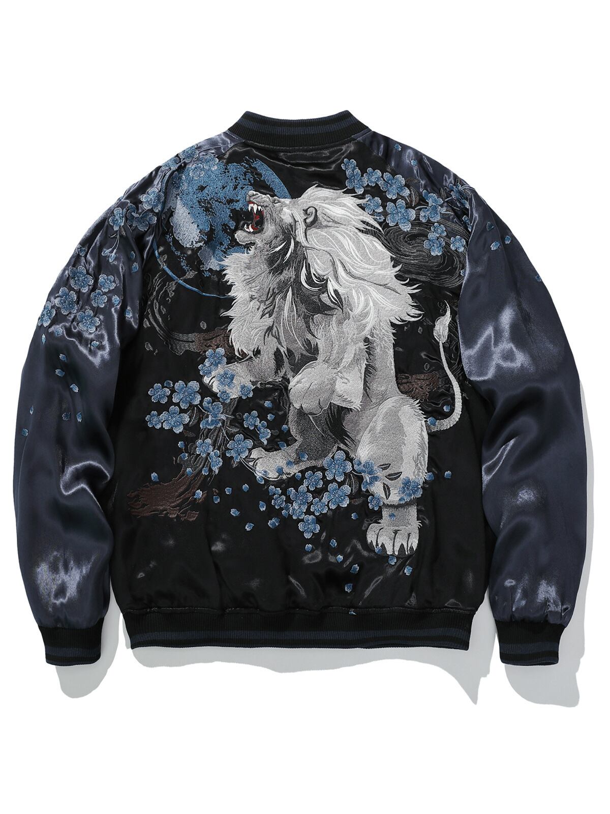 希少 横須賀 プリンス商会 55周年記念 鷹 タカ刺繍 スカジャン 黒 銀