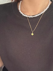オリーブストーンネックレス