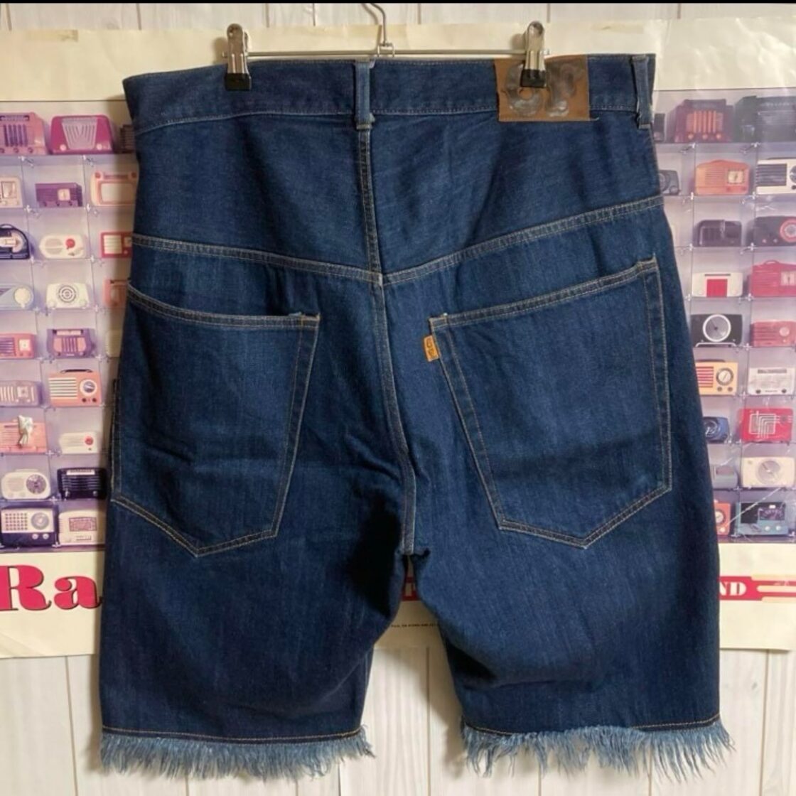 90s-00s COREFIGHTERバギーデニムショーツカットオフハーフパンツ裏 