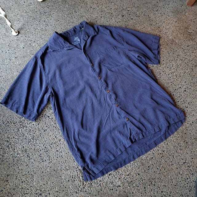 背面刺繍 シルクハバナシャツ used [407026]