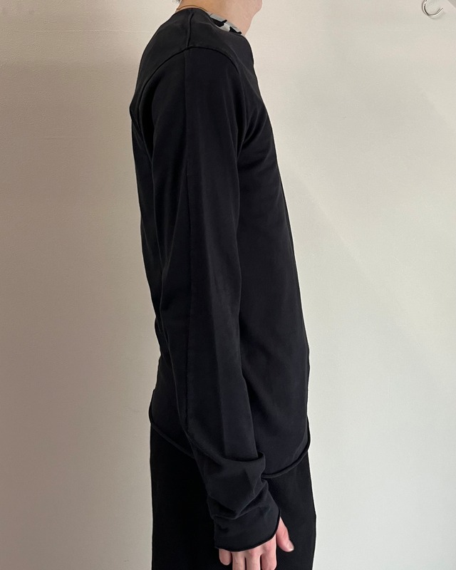 【wjk】basic black long sleeve top