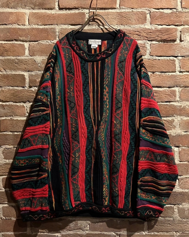 【Caka act3】“TUNDRA” Psychedelic Color Vintage Loose 3D Knit