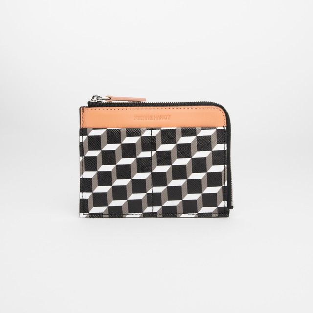PIERRE HARDY　WALLET　BLACK WHITE APRICOT