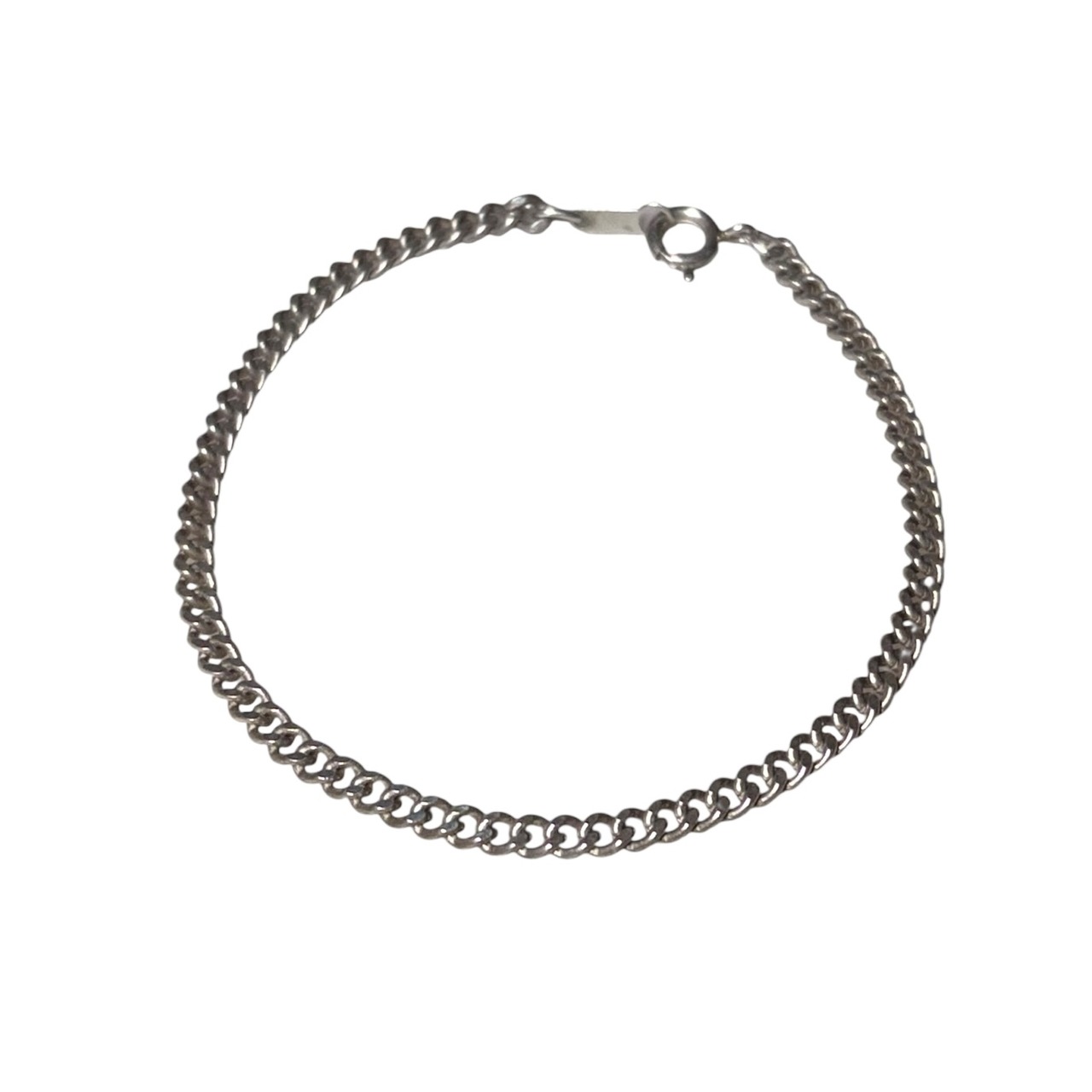vintage silver narrow chain bracelet