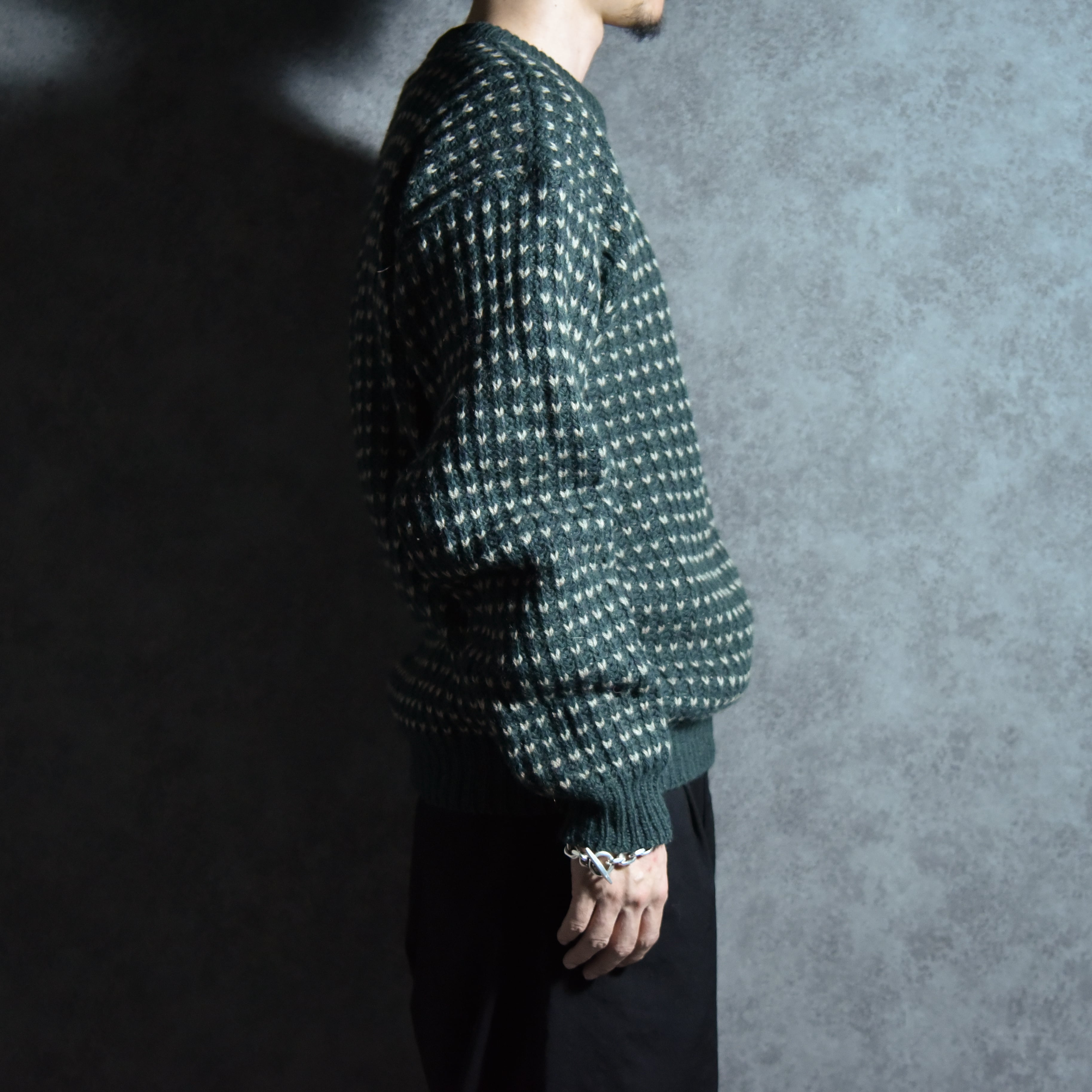 80-90s Woolrich Bird's-eye Sweater ウールリッチ バーズアイ