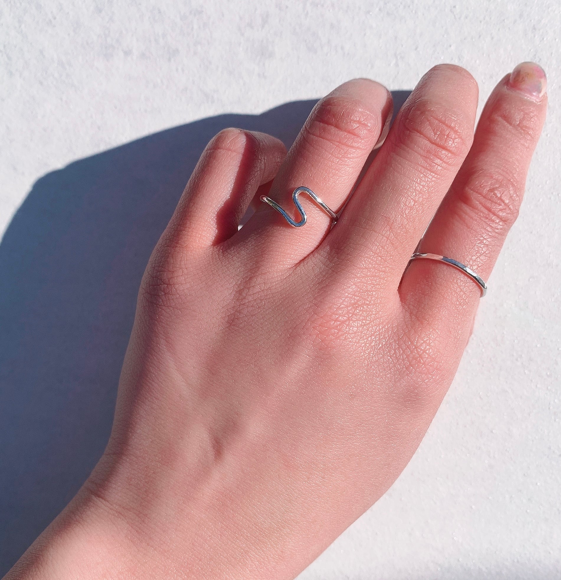 〈Silver925〉 slalom ring / 1.2mm