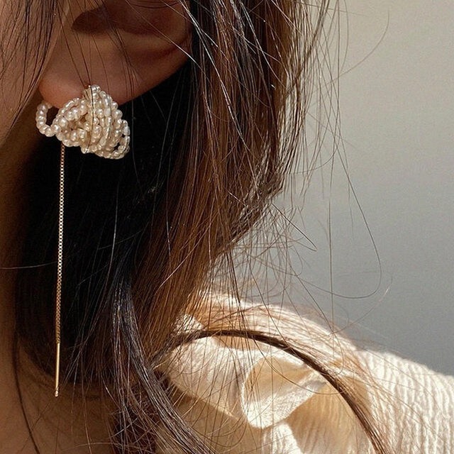 パールビーズピアス　40826