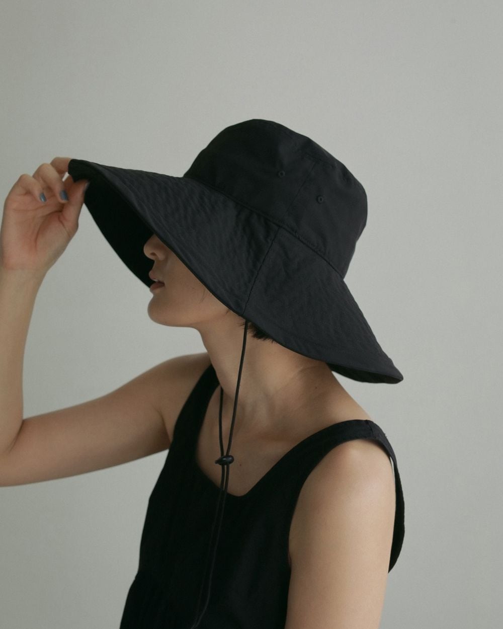 Stich Brim Hat / anuke / ナイロンハット / Black anuke(アンヌーク) Stich Brim Hat | サウスオレンジ｜メンズ