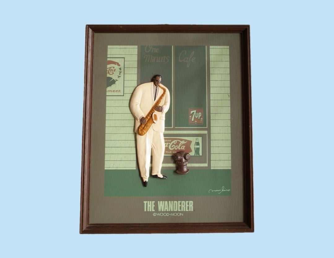 JAZZ SAX PLAYER WALL FRAME