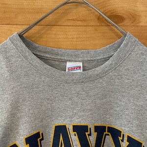 【SOFFE】NAVY DAD Tシャツ プリント ロゴ XL ビッグサイズ us古着