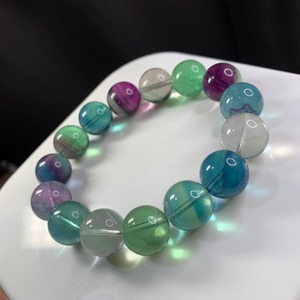 b189透明度高め✩大玉フローライトブレスレット