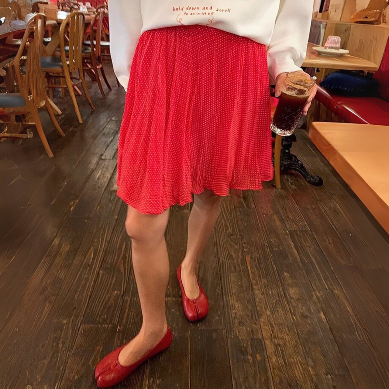 マイクロドットギャザーミニスカート R01331