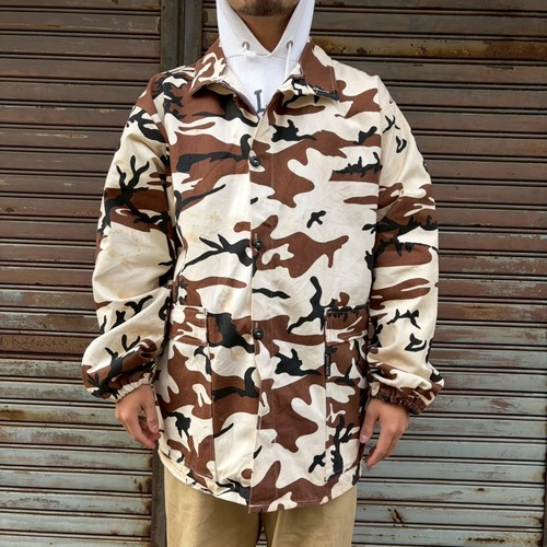 80s USA製 The Camo Clan 迷彩 ジャケット スノーカモ ウッドランド デザートカモ L/XL ヴィンテージ ミリタリー ハンティング 90s