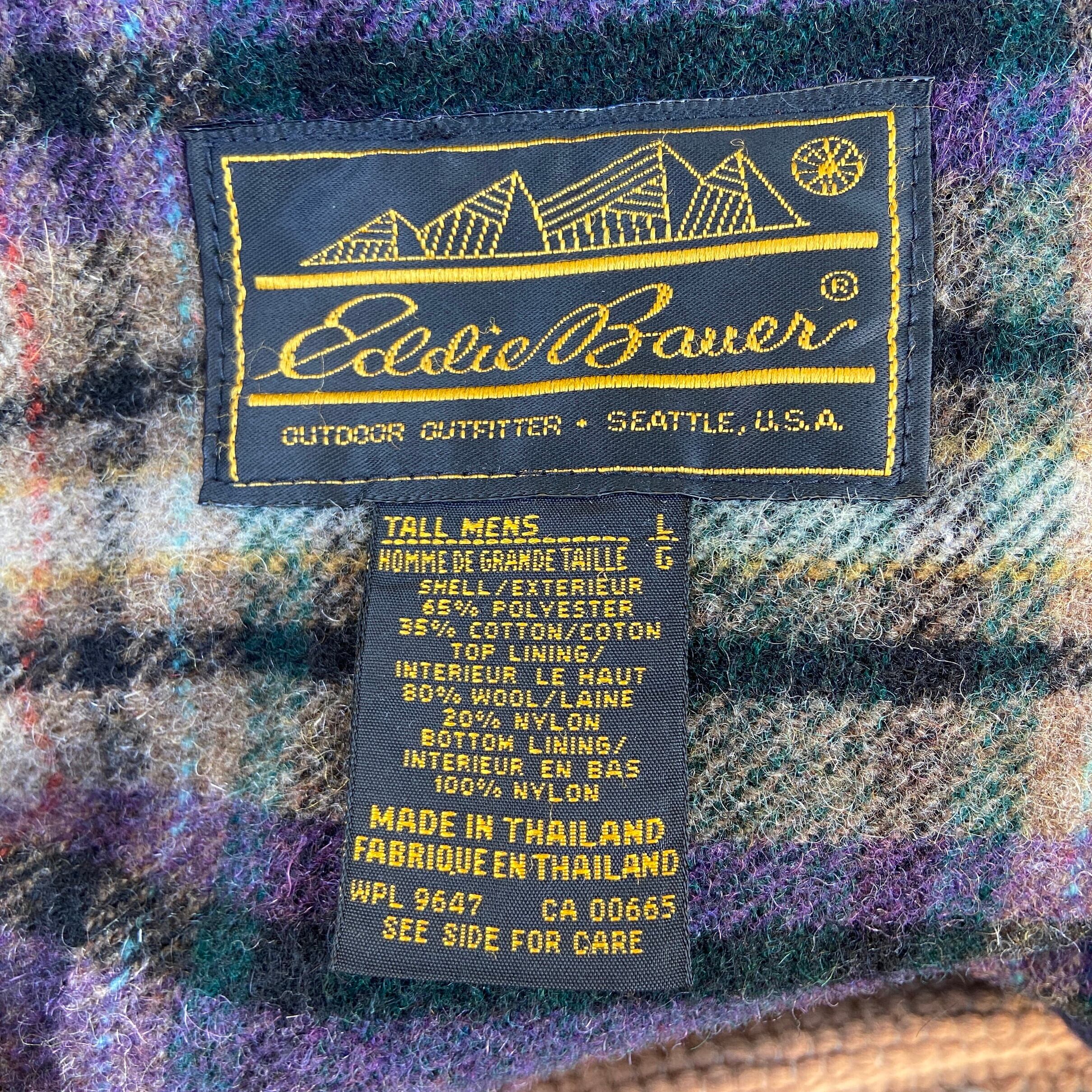 90年代 Eddie Bauer エディーバウアー ウールライナー マウンテン ...