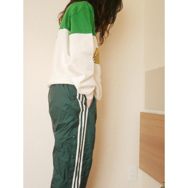 Adidas track pants green