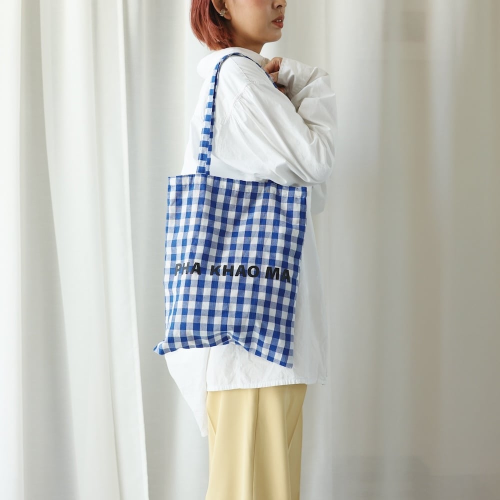 yao PHA KHAO MA 手織り布 リバーシブル トートバッグ | Zakka so-la