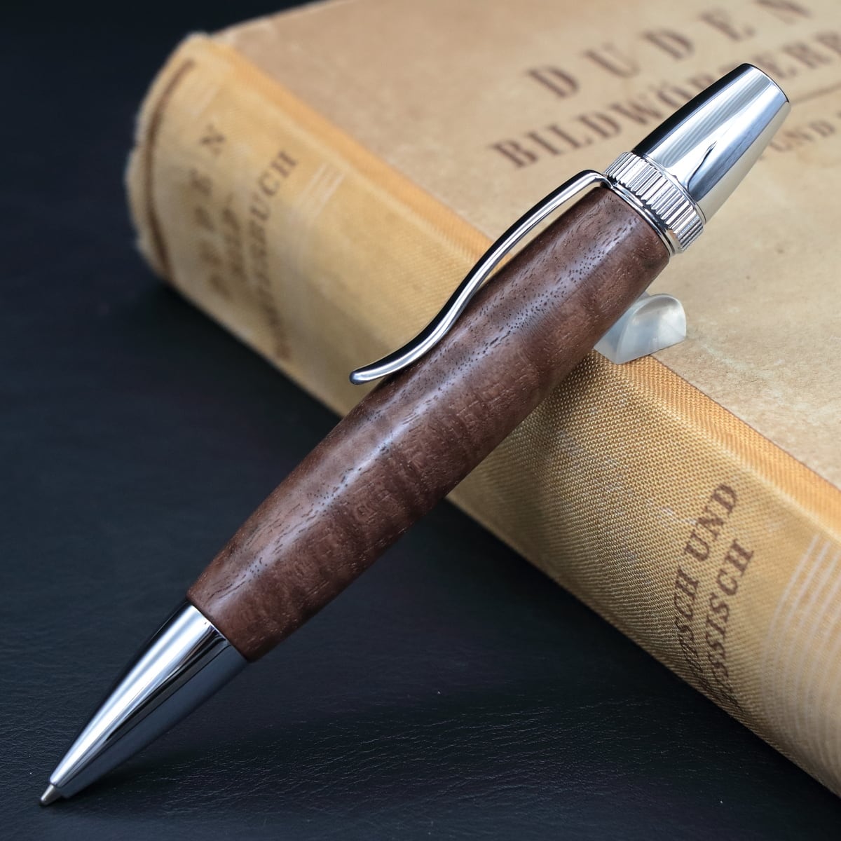 唐木三大銘木 本紫檀/ホンシタン ゴールド金具・Chouette」木軸ペン