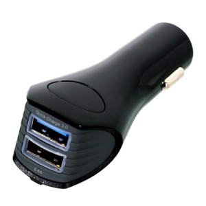 Quick Charge 3.0対応 急速充電 5.4A　 USB Type-A×２ 車載用充電器