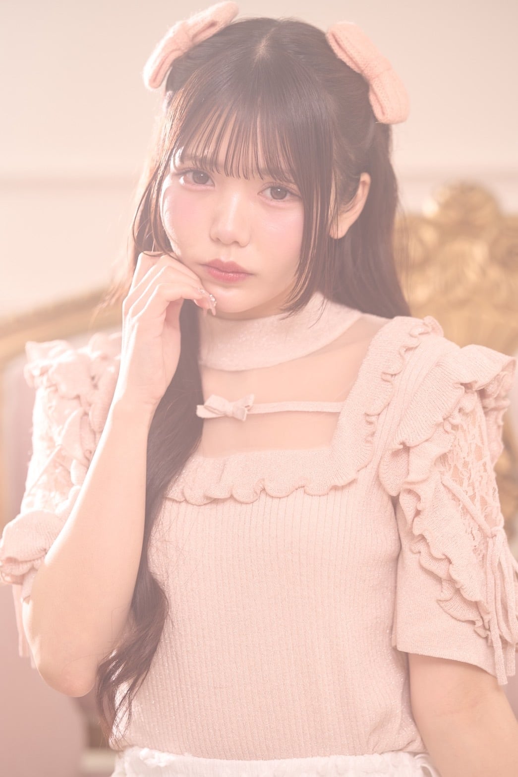 きらきらフリルサマーニット