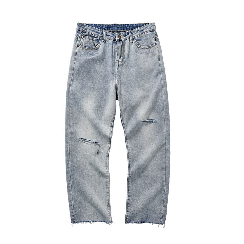 全1色 デニム パンツ ストレート カジュアル 無地 おしゃれ