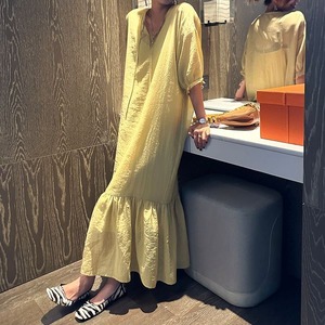 Flare Hem Long One-piece 501233