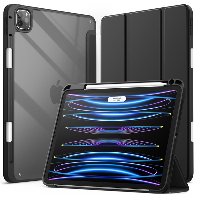 JETech iPad Pro 11インチ 4/3/2/1 (2022/2021/2020/2018)用 ケースカバー (ブラック)
