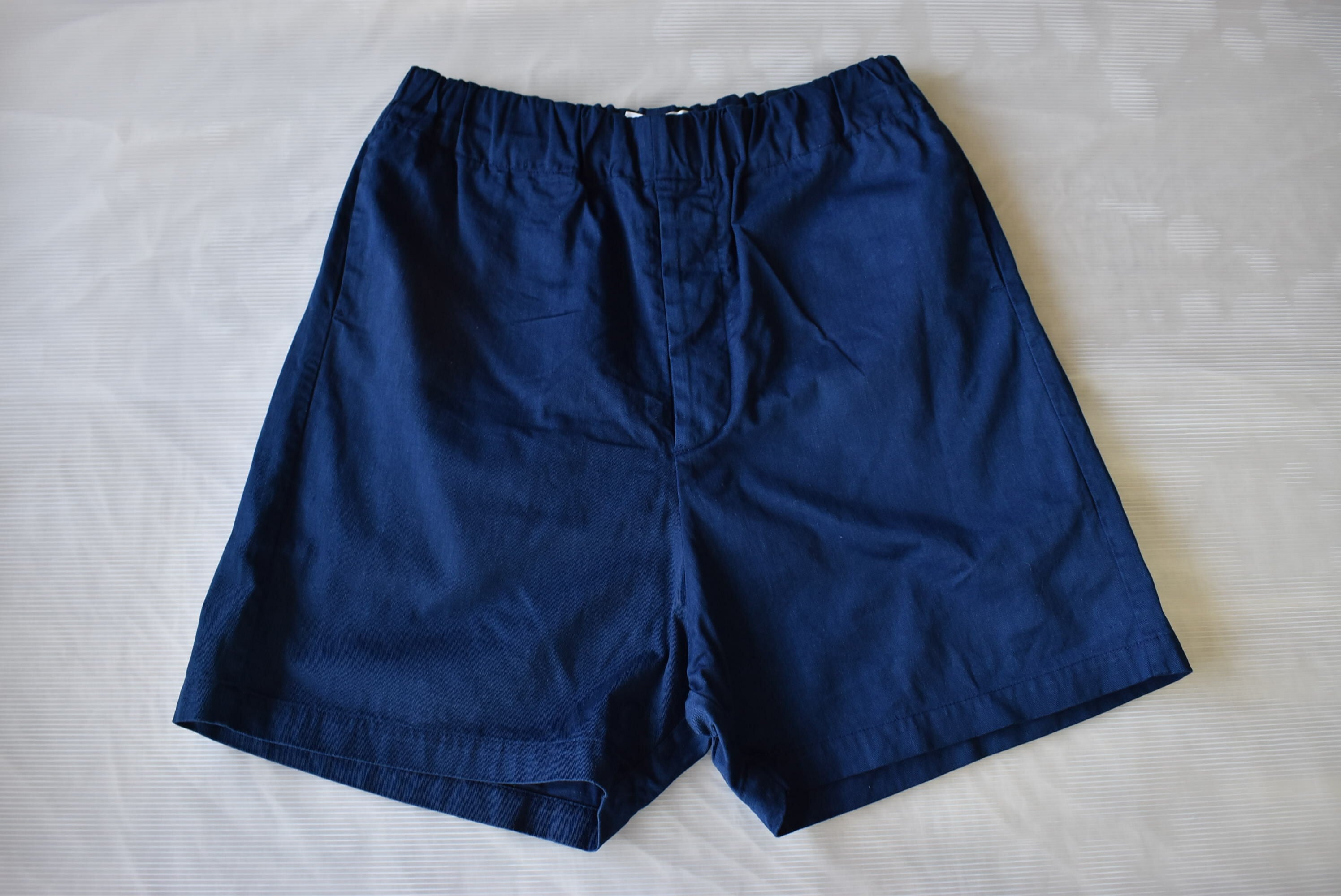 aulico 美品 LINEN SHORT PANTS ネイビー サイズL aulico COTTON SHORT PANTS NAVY | rasikufuku