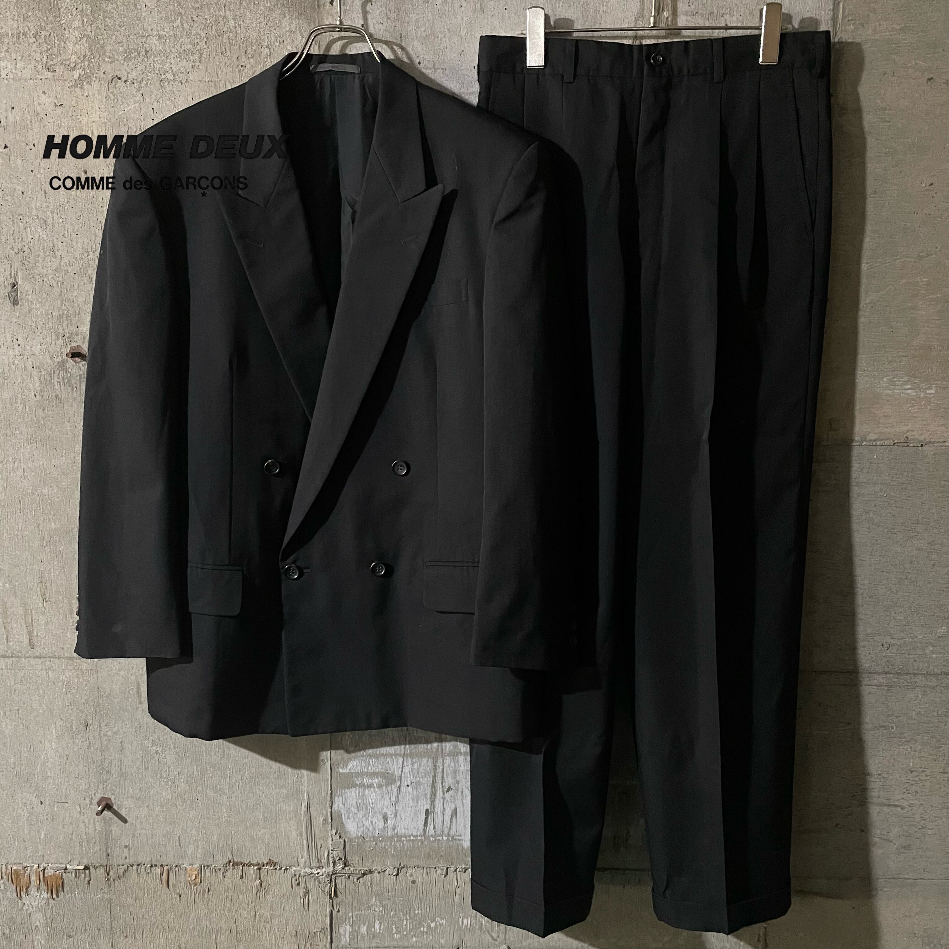 COMME des GARÇONS HOMME DEUX〗AD1993 wool double setup suit 
