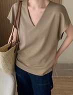 【新作5％OFF・3日間】V-neck Simple T-shirts_3colors