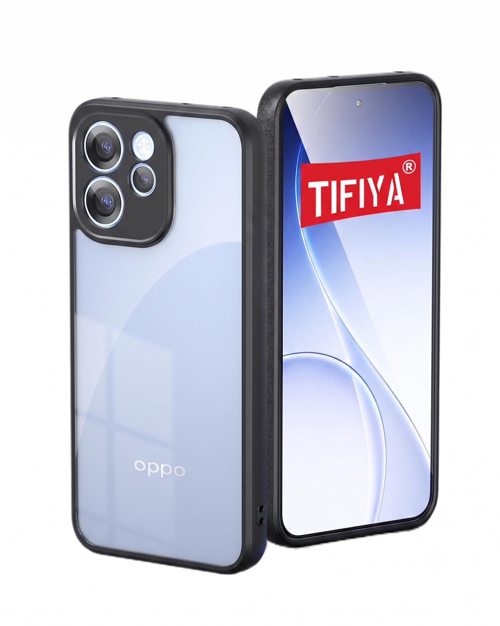【TIFIYA】For OPPO Reno15 A 用 ケース クリア カバー 黄変防止 TPU+PCストラップ装着可能(透明)