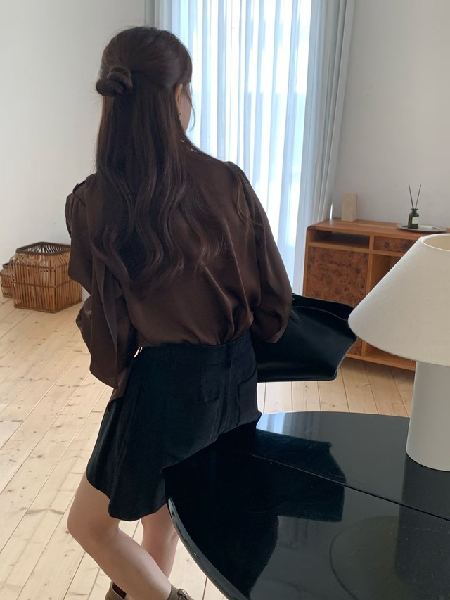 (予約) signature / House tie blouse 3color