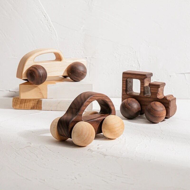 【即納/上質おもちゃ】wood toy car & train
