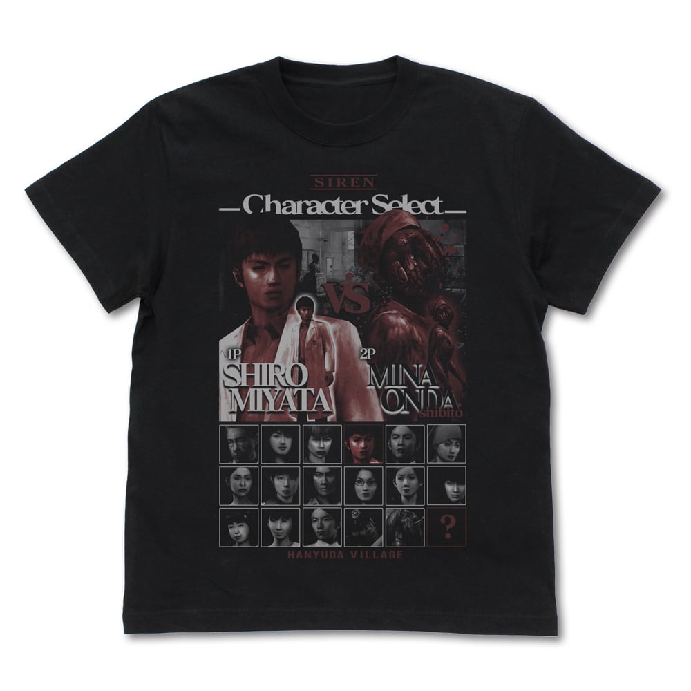 SIREN 1244-1621 SIREN character select Tシャツ/BLACK-S/M/L/XL