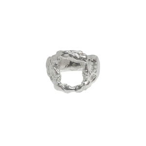[R031]Silver 925 square frame ring