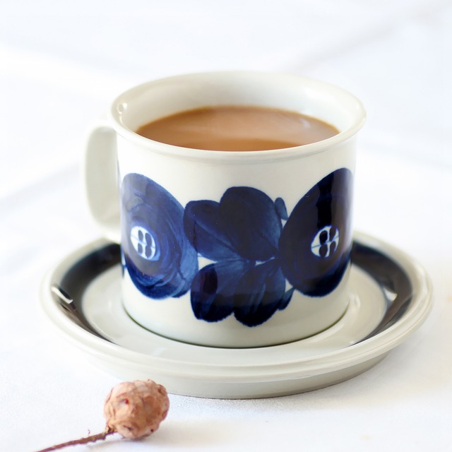 ARABIA アラビア Anemone アネモネ エクストララージマグカップ＆ソーサー - 1 北欧ヴィンテージ