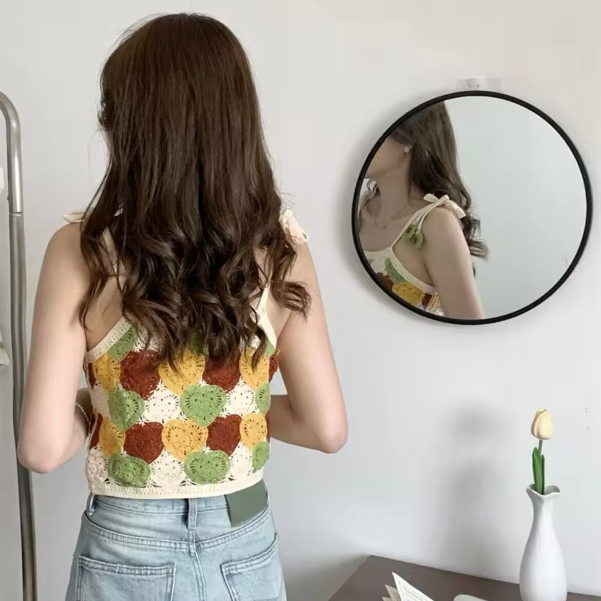 ハートクロシェニットキャミソール