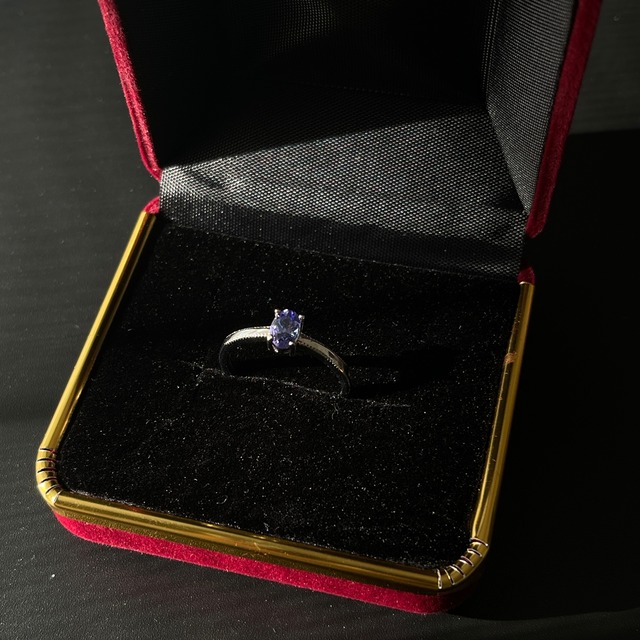 S925 タンザナイト リング｜オーバルカット｜フリーサイズ｜シルバーリング