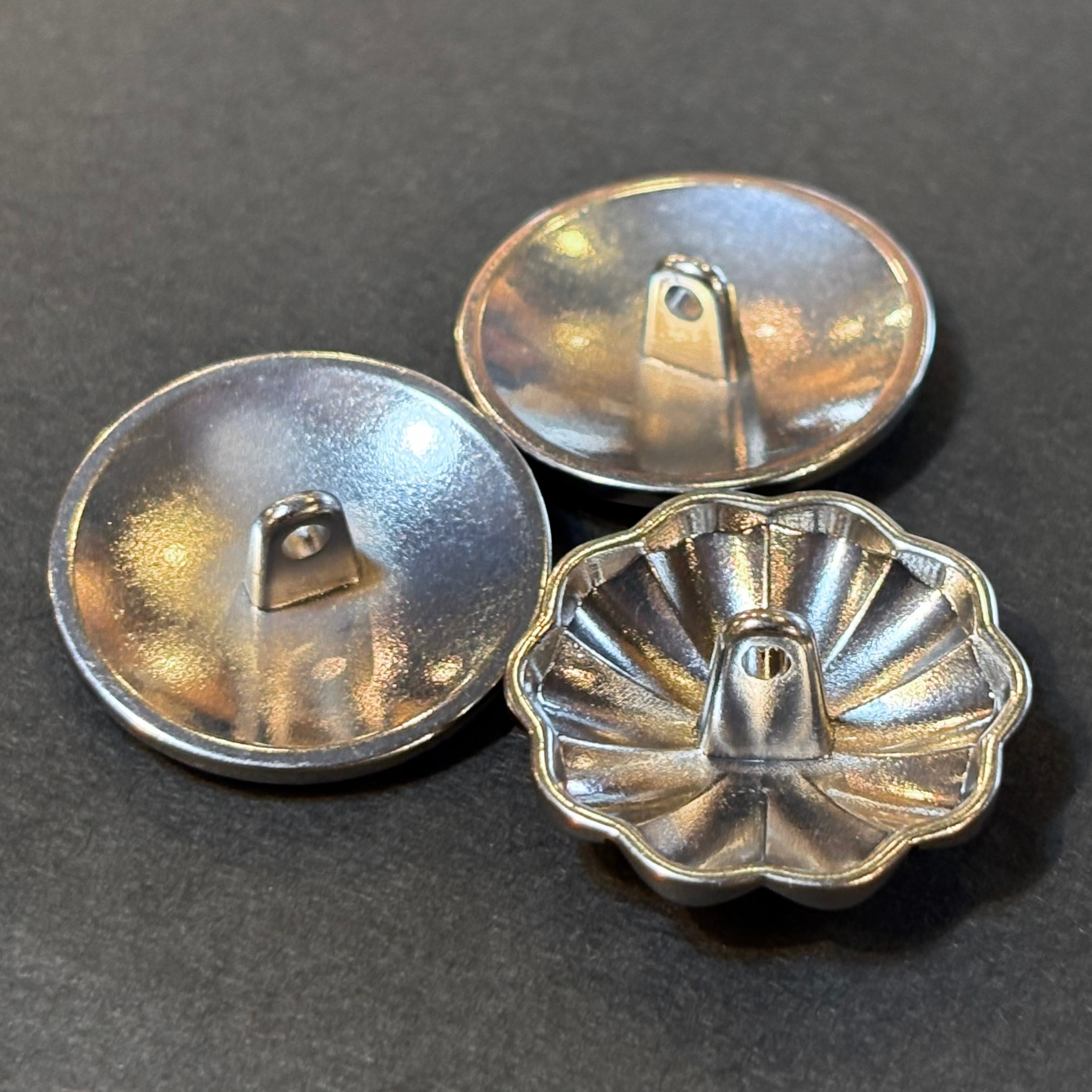 【マル機バッチ】金属製 コンチョボタン 2個セット コンチョボタン 25mm JDP-0016 | JAMpack
