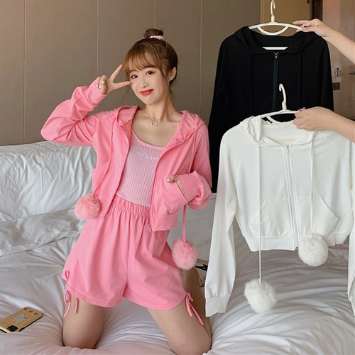 ✞ カーディガンセーター フードジャケット ギャザーショートパンツカジュアル大人女子☆ ロング ✞ゴスロリ SM ミリ 甘ロリ クラロリ 和ロリ エレガント 黒ロリ 姫ロリ 華ロリ BB-BB53350736568