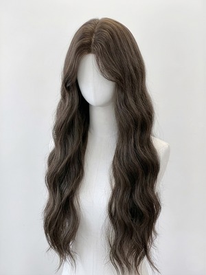 Medium Plus - Silky Brown Fine Wave Long Wig【商品番号 1036】