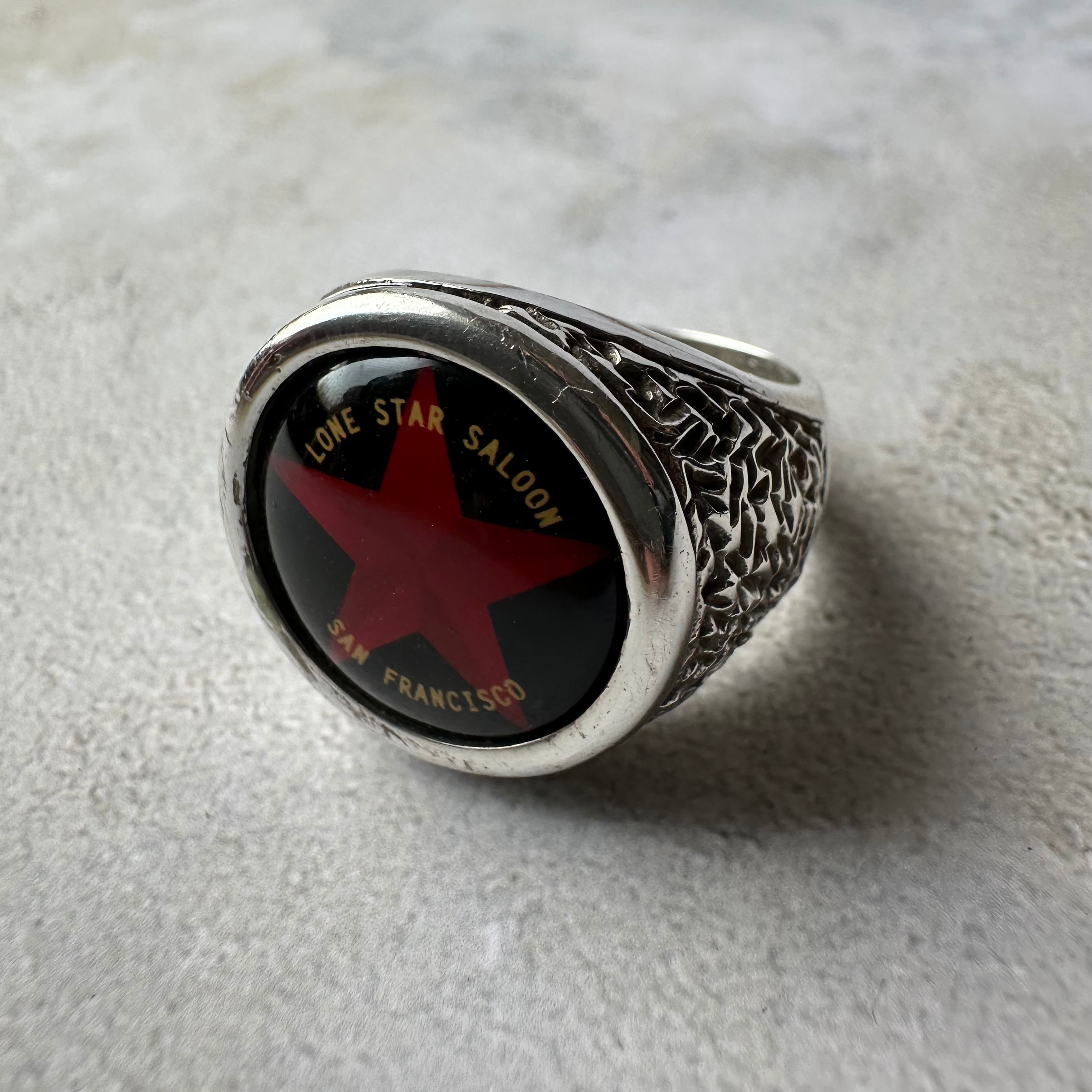 Vintage One-Star Design Ring Silver925 Size20 Made in USA