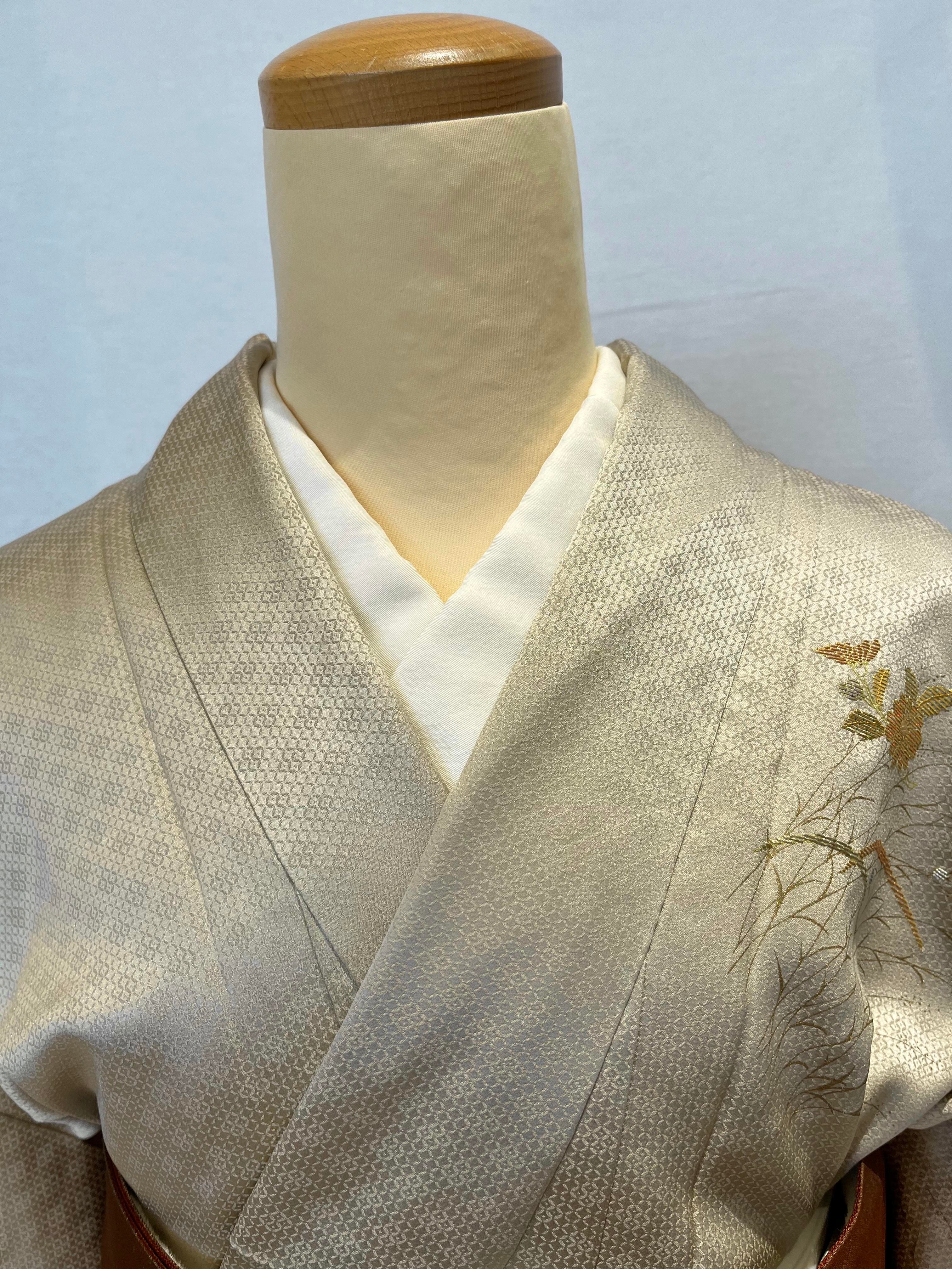 2113 ベージュぼかし訪問着 袷単品 2113 ベージュぼかし訪問着 袷単品 Houmongi(lined kimono