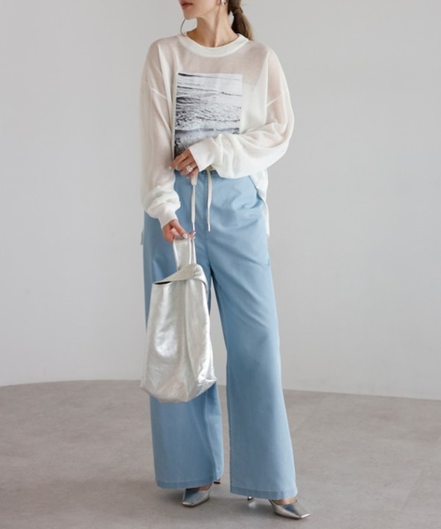 3.5ozデニムストレートパンツ