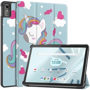 【在庫のみ】Lenovo Tab M10a 5G ケース Lenovo Tab M10a 5G LET02 au ケース Lenovo TAB7 ケース Lenovo Tab M10 5G ケース 10.6インチ Pokaas 専用ケース タブレットケース オートスリープ機能付き 三つ折り スタンド機能 全面保護型 マグネット開閉式 薄型 軽量 衝撃吸収 (Lenovo TAB7 ユニコーン)