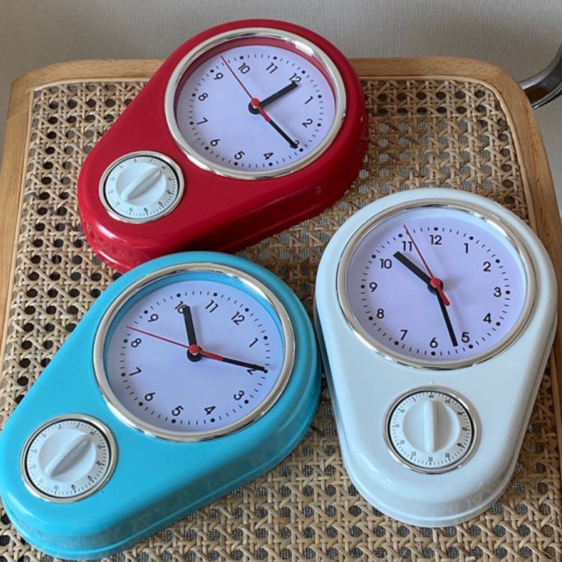 retro timer wall clock 3colors / レトロ タイマー ウォールクロック