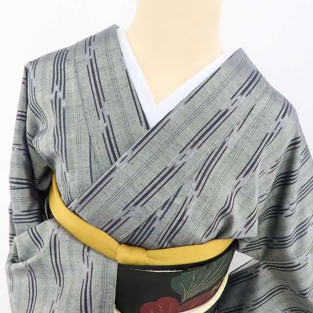 新品 証紙付 着物“我が身を抜けて風薫る”正絹 仕付け糸付 琉球絣 新品 証紙付 着物“我が身を抜けて風薫る”正絹 仕付け糸付 琉球絣
