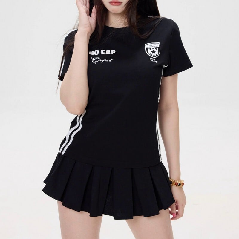 Y2K sporty line t-shirt r0031